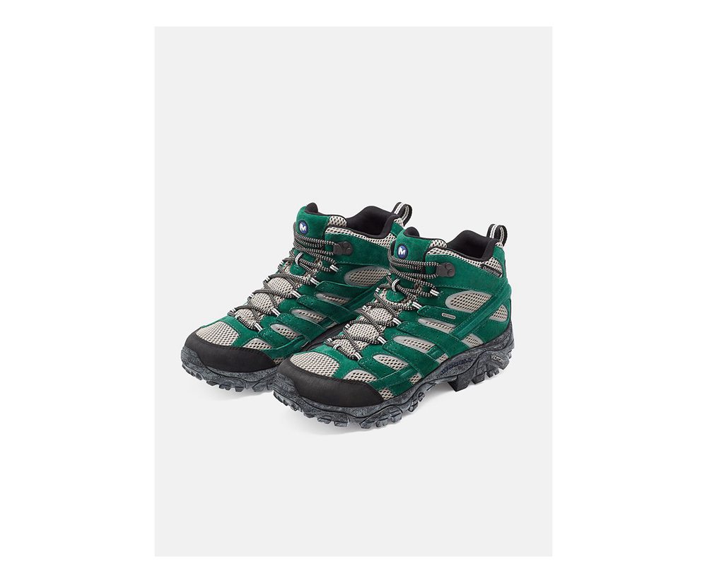 Kozaki Merrell Męskie Zielone - Moab 2 Mid Waterproof X Outdoor Voices - 389456-KZR